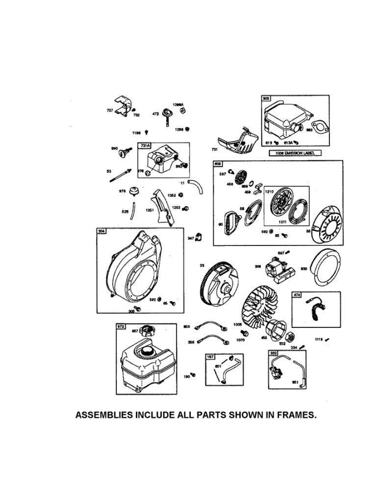 Rewind Starter/Blower Housing Diagram and Parts List for 20C214-0530-E1  Briggs and Stratton Engine